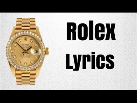 rolex testo canzone|song about a rolex watch.